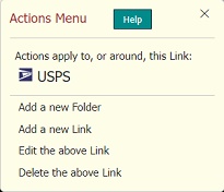 Action Menu Link